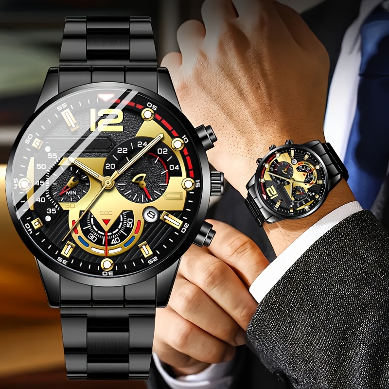 Men's 6pcs Business Watch Set, Exquisite Gift for Him